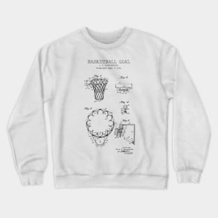 BASKETBALL GOAL patent Crewneck Sweatshirt